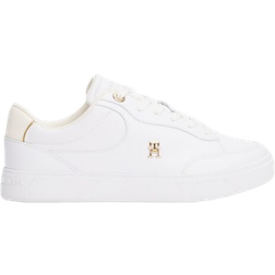 Tommy Hilfiger TH Monogram Leather Sneakers - White