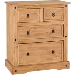 SECONIQUE Corona Brown Chest of Drawer 92x105cm