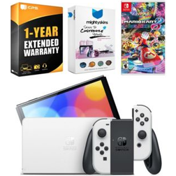 Nintendo Switch White Oled Console with Mario Kart 8 Deluxe