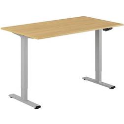 DESIGN STUDIO Höj och sänkbart grått/ek Skrivbord 80x140cm