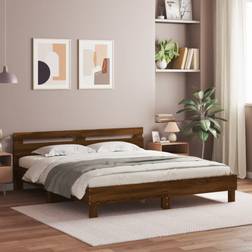 Metro Lane Cabiria Brown Oak King 160x200 cm Frame Bed