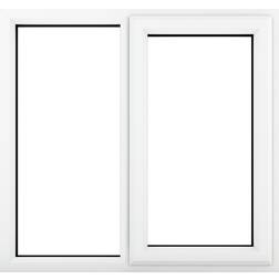 Crystal Casement uPVC Right Hand Opening 1190mm x 1040mm Clear Double Glazing in White PVC Top Hung Window