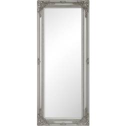 Melody Maison Ornate Bevelled Silver Floor Mirror 47x142cm