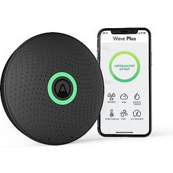 Airthings Wave Plus Black Edition Radon- och Luftkvalitetsmätare 12 cm