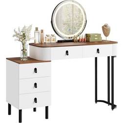 WOLTU Sminkplats Med Dimbara Lampor MB6109HDOB Sminkbord