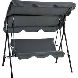 OutSunny Hammock Gunga 3-sits Hollywood Grå 172 x 110 x 153 cm