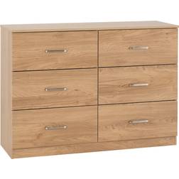 SECONIQUE Dakota Oak 6 Chest of Drawer