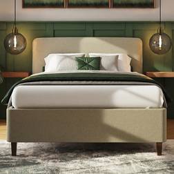 GFW Addison Double Beige Ottoman Frame Bed