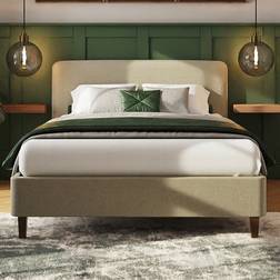 GFW Addison King Size Beige Frame Bed