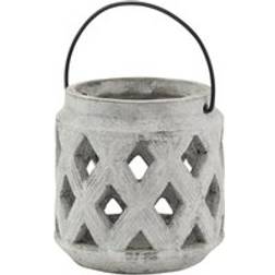 Hill Interiors Athena Stone Lattice One Size Lantern