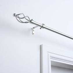 OHS Extendable Twist Curtain Pole 120 cm Grey