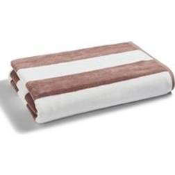 Christy Ice Cream Stripe Extra Large Retro Inspired Beach Towels One Size - Chocolate Bath Towel