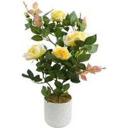 Leaf Yellow Rose 50cm One Size Artificial Plant