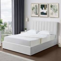Artemis Home Evelynne Fabric 135cm Double Ottoman with Storage - Light Grey Frame Bed