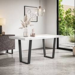 More4Homes Aria 4-6 Seater with Black Legs Dining Table