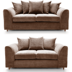 SquareBoxx Lennox Set 3+2 Chocolate One Size Sofa
