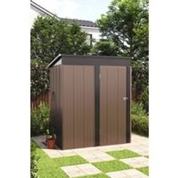 Living and Home Metal Garden Storage Tool Shed 5x3 ft Brown One Size (Building Area )