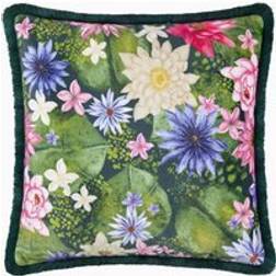 Paoletti Marjoelle Flowers Printed Velvet 50cm x 50cm Scatter Cushion