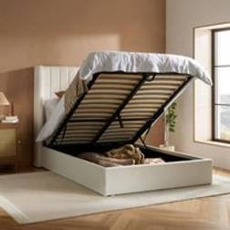 Maisey Ottoman White Boucle Frame Bed