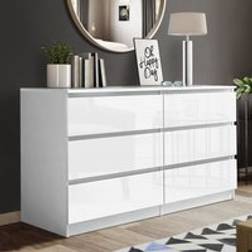SquareBoxx Fairfield Gloss Minimalist Draws 6 Draw One Size Chest of Drawer