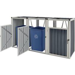 Pro-Tec Mülltonnenbox Anthrazit 121 x 219 x 82 cm (Gebäudefläche )