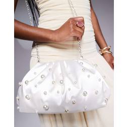 True Decadence Pillow Clutch Bag - White