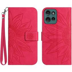 GANGXUN Case for Motorola Edge 50 Neo Short Strap with Card Slots Holder