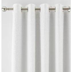 Dunelm Polperro Blackout Eyelet Curtains - White