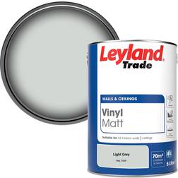 Leyland Trade Vinyl Matt Walls & Ceilings Emulsion Light 5L Wall Paint, Ceiling Paint Grey