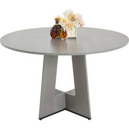VEVOR 47 in Round Wood Kitchen Table for 2-4 Person Grey Dining Table