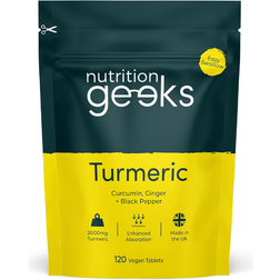 Nutrition Geeks Turmeric Tablets 2000mg with Black Pepper and Ginger