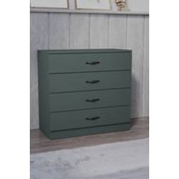 Home Discount Riano 4 Drawers Storage Green One Size Chest of Drawer