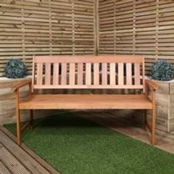 Samuel Alexander Cartmel 3 Seater Outdoor Wooden Patio Garden Bench
