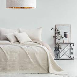 AmeliaHome Överkast Beige Cappucino 220 x 240 Sängöverkast Beige