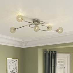 GoodHome Phaidros Plate Metal Chrome 5 Lamp LED Ceiling Flush Light