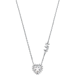Michael Kors Heart Necklace - Silver/Transparent