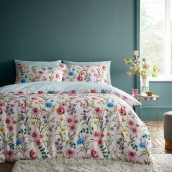 Dunelm Foxley Ditsy Super King Duvet Cover Pink, Multicolour (220x260cm)