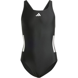 adidas 3-Stripes C-Back Swimsuit - Black/White