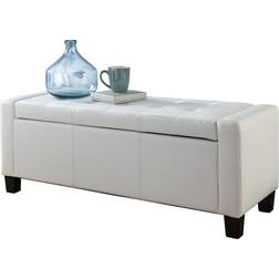 GFW Verona White Storage Bench 104x39cm