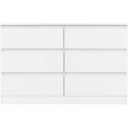 SECONIQUE Walker White Chest of Drawer 121.5x77cm