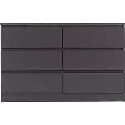 SECONIQUE Walker Grey Chest of Drawer 121.5x77cm