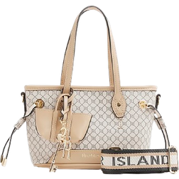 River Island Small Side Tie Shopper Bag - Beige
