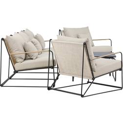 Venture Home Palazzo Soffgrupp 5 Delar Black Beige Loungeset