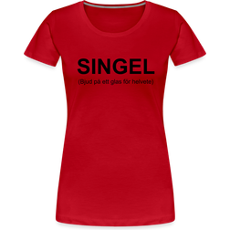 My Angry Socks Singel Premium T-shirt Women - Red