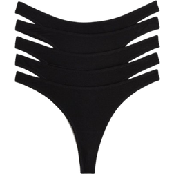 H&M 5-pack Cotton Thong Briefs - Black