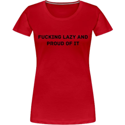 My Angry Socks Fucking Lazy and Proud Of It Premium T-shirt Women's - Red