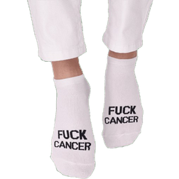 My Angry Socks Fuck Cancer Ankle Socks - White