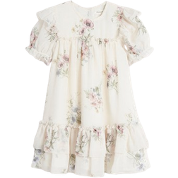 Newbie Kid's Floral Chiffon Dress - White (446823)