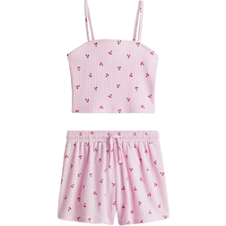 H&M Set With Tank Top & Shorts - Pink/Cherries (1285976004)