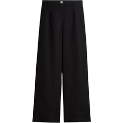 H&M Linen Blend Trousers - Black